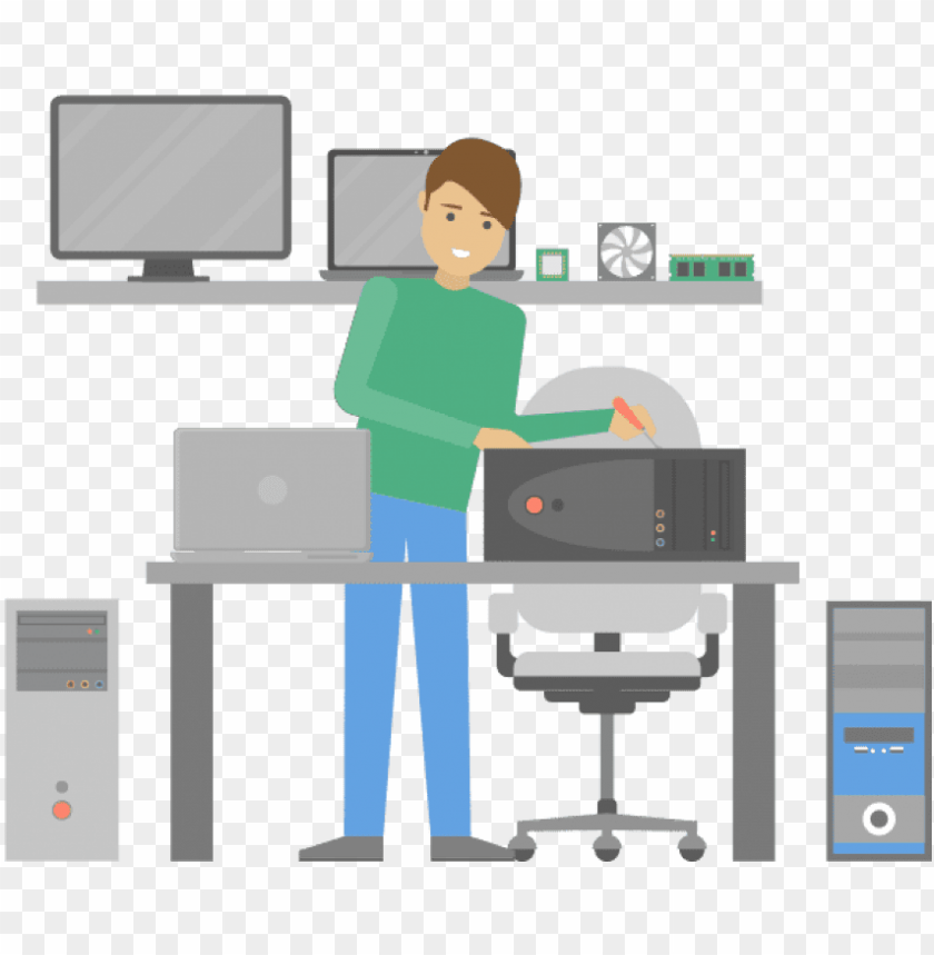 symbol, computer, stand, flat, abstract, illustration, cake