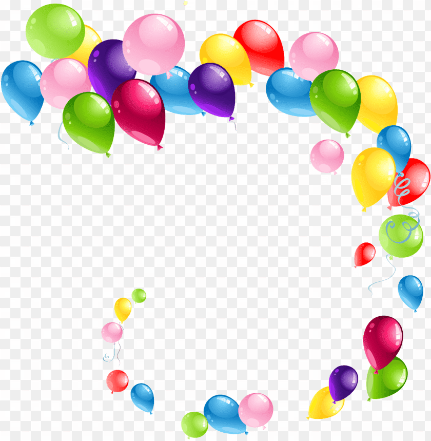 Colorful balloons in various shades, perfect for celebrations and parties PNG