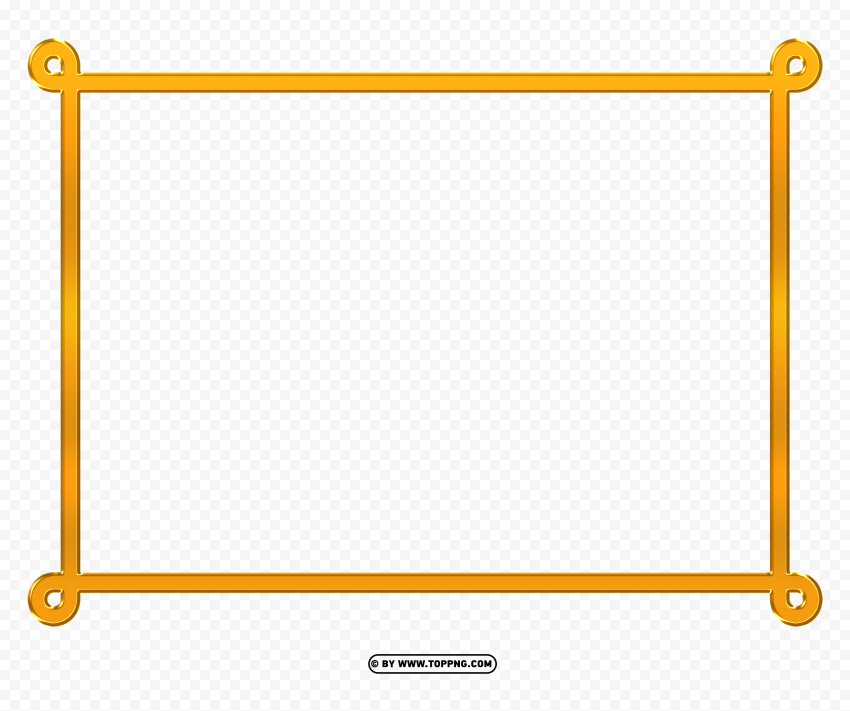 Free Golden Ornament Frame Border PNG Transparent Background