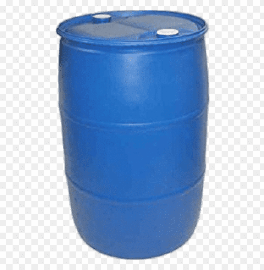 Blue plastic barrel used for storage and transportation of liquids PNG