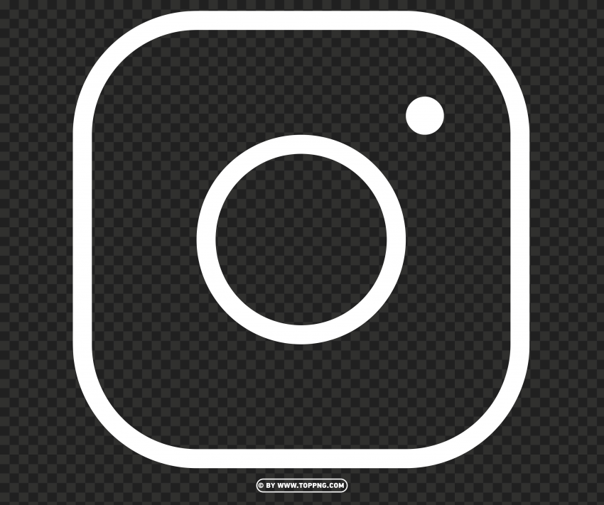 Free White Instagram Logo High Quality PNG Transparent Background