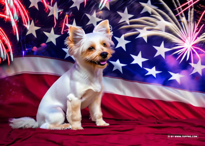 Free Yorkie 4th Of July Images Download Cute Yorkie Photos For Independence Day PNG Transparent Background