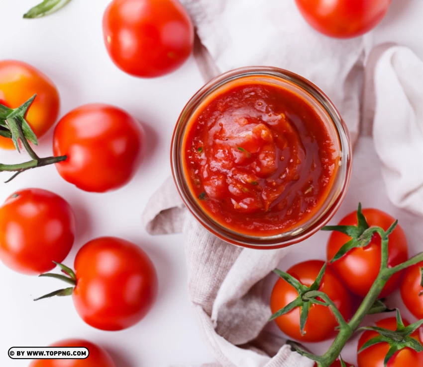 Fresh Sauce For Pizza Dough On A White PNG Transparent Background