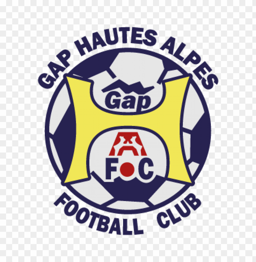 Gap Hautes Alpes, football club, soccer logo, sports team, French football