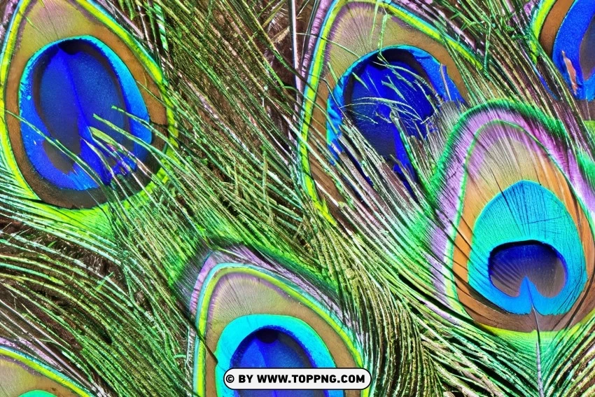 Get Inspired Free Photo Of A Peacock Feather Close-up On Textured PNG Transparent Background