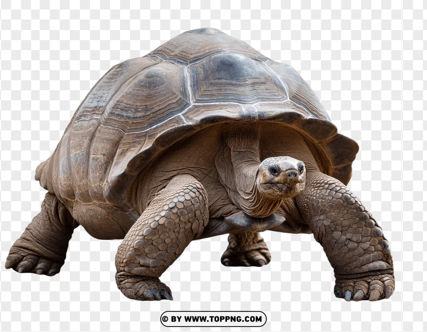 Giant Tortoise Side View In Motion PNG Transparent Background