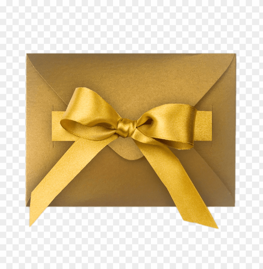 miscellaneous, gifts, gift envelope with gold coloured ribbon, 