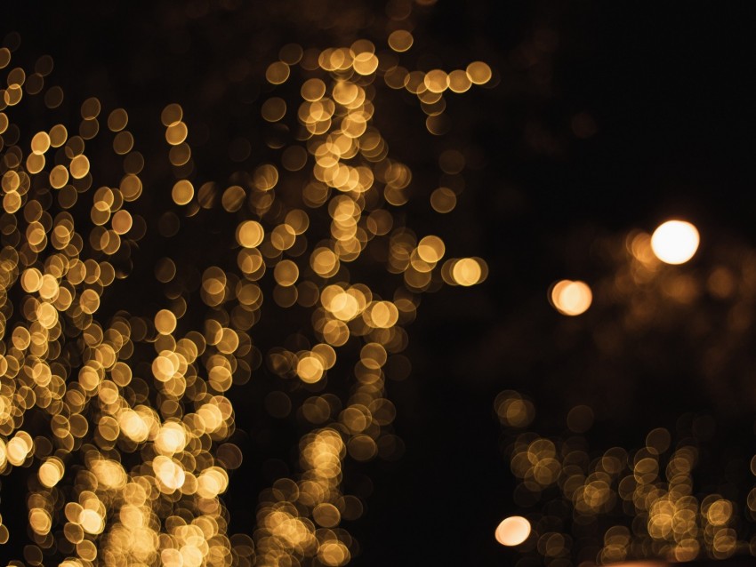 Glare Bokeh Circles Golden Background