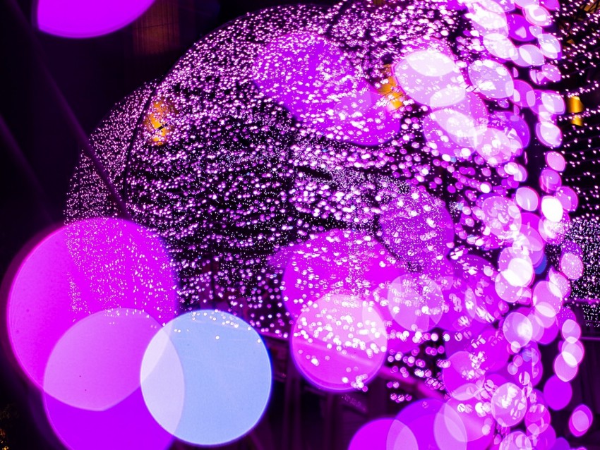 glare, bokeh, purple, circles