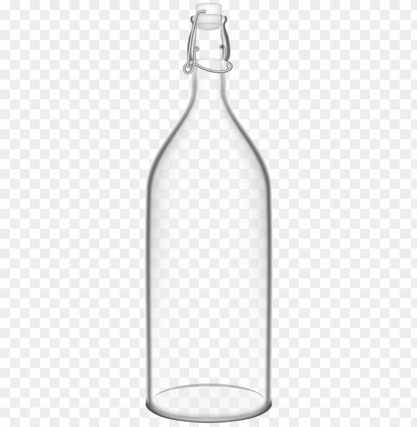 glass bottle, empty bottle, beverage container, clear glass, refillable bottle, kitchen storage, eco-friendly container