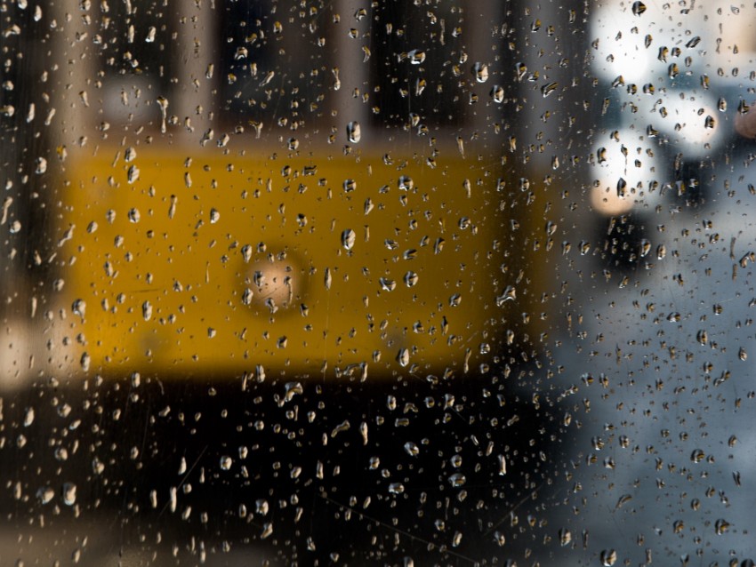 glass, wet, drops, transparent, blur, rain