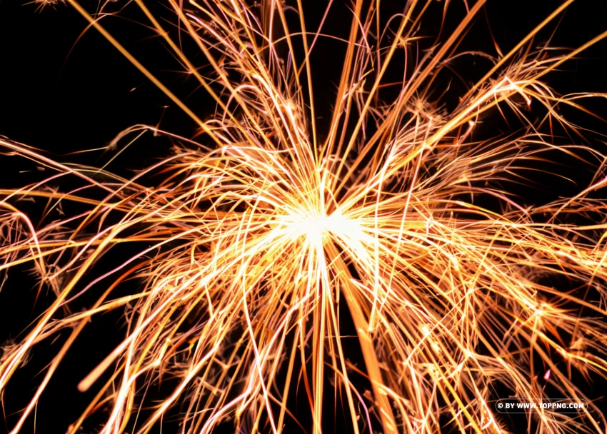 Glowing Fire Sparks Effect Floating In The Air Over PNG Transparent Background