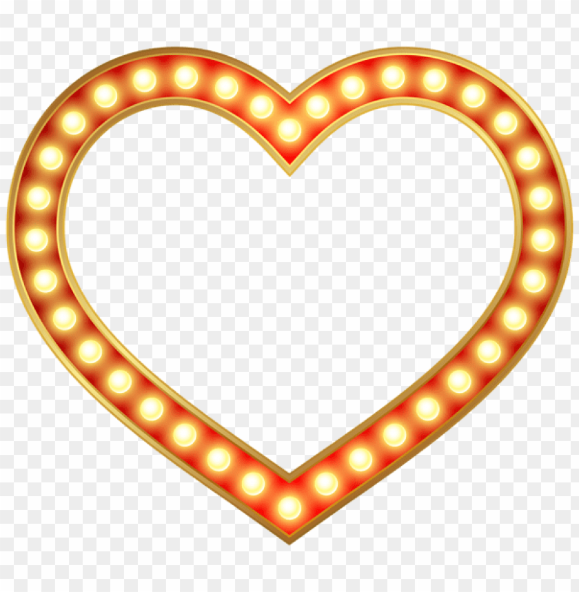 glowing heart border frame