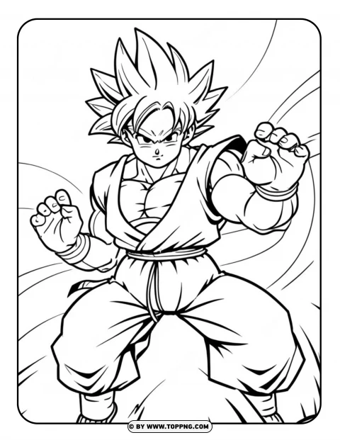 Goku coloring page, Goku character coloring page, Goku cartoon coloring,Goku, cartoon Goku, printable Goku Coloring Page, Goku character coloring pages