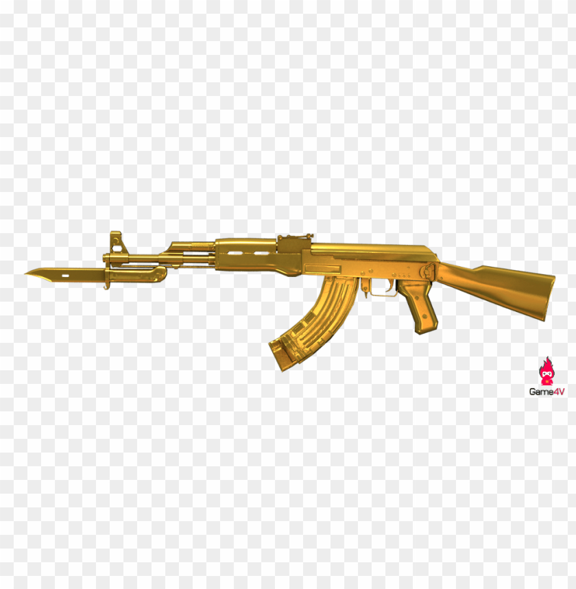 gold ak47 png, gold,png