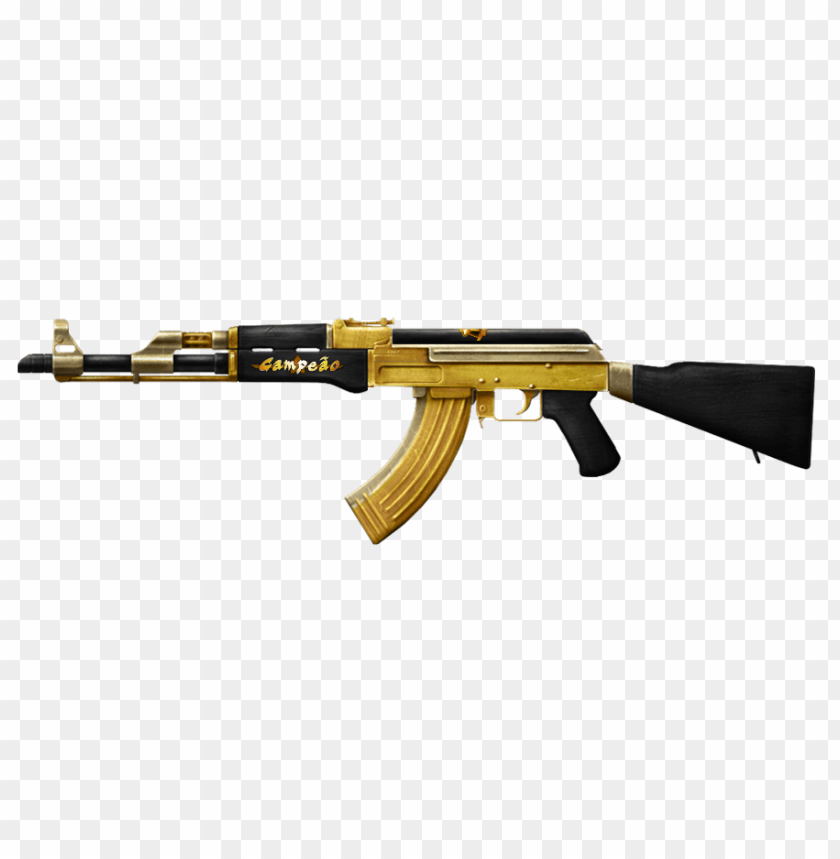 gold ak47 png, gold,png