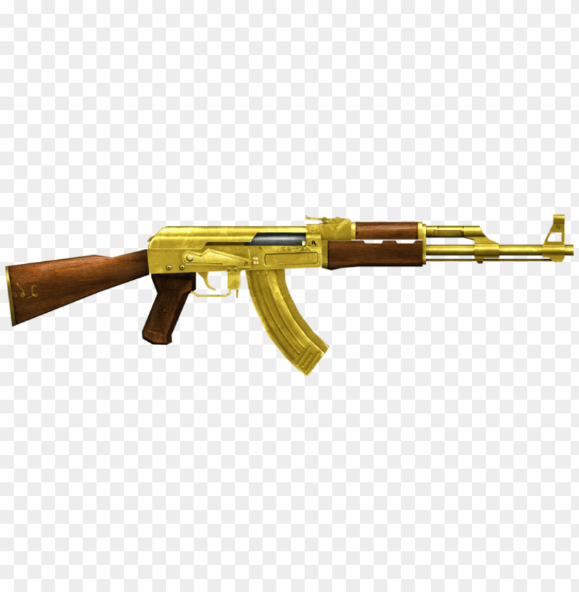 gold ak47 png, gold,png