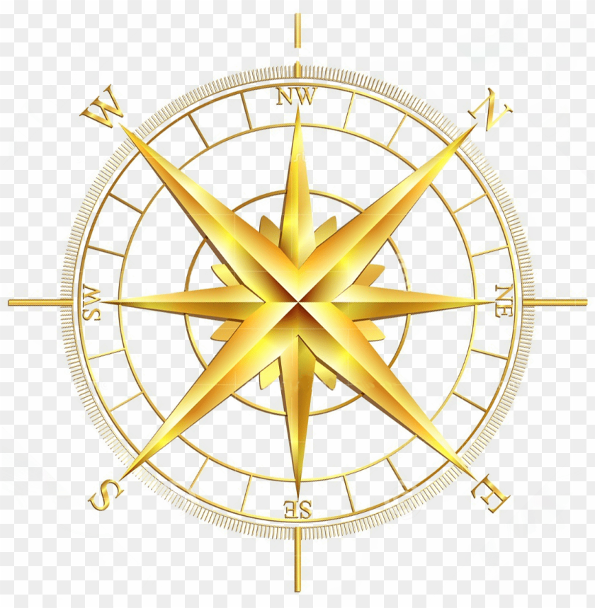 gold compass rose png, compassrose,rose,png,gold,compass