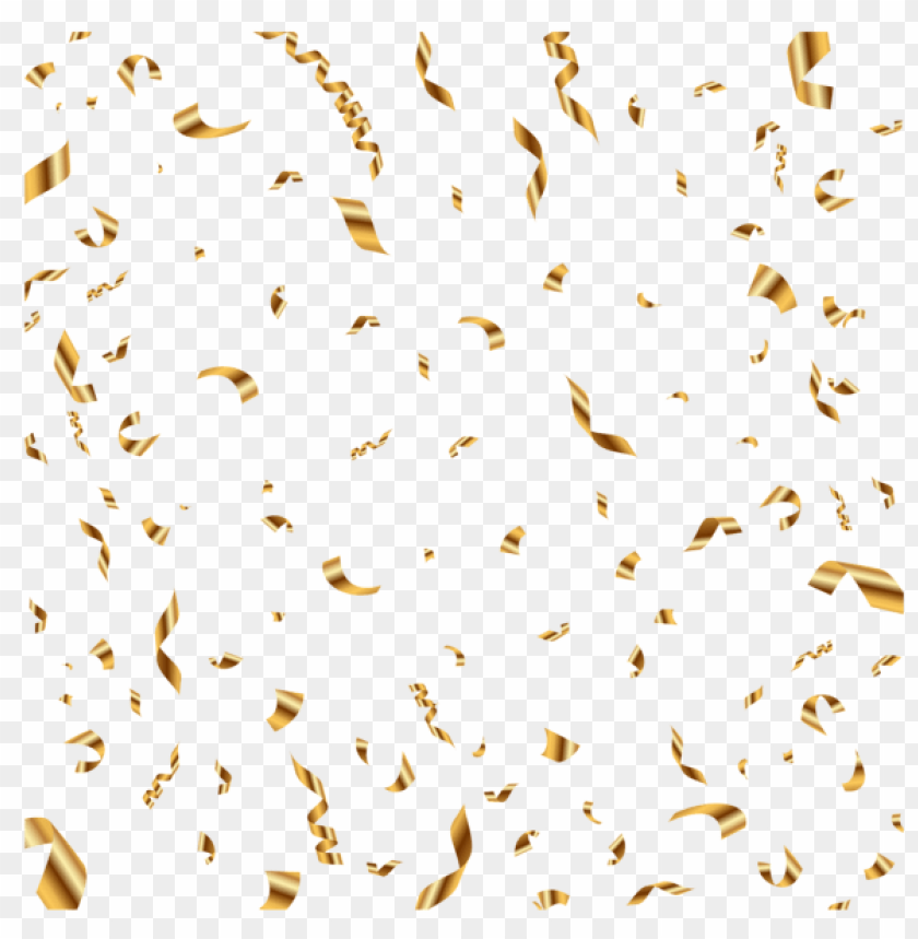 gold confetti transparent