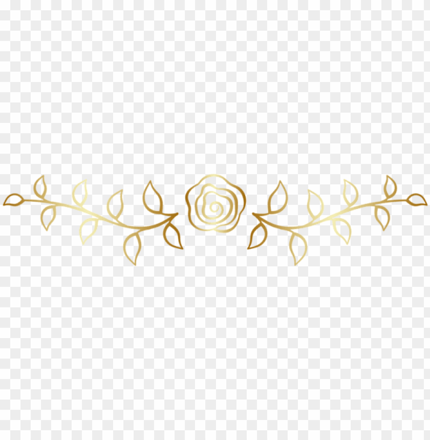 gold deco rose element