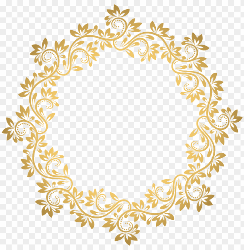 gold deco round border