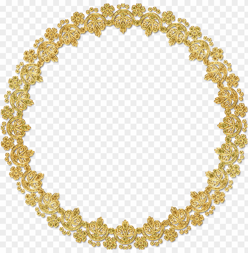 gold floral border png, border,gold,floral,png