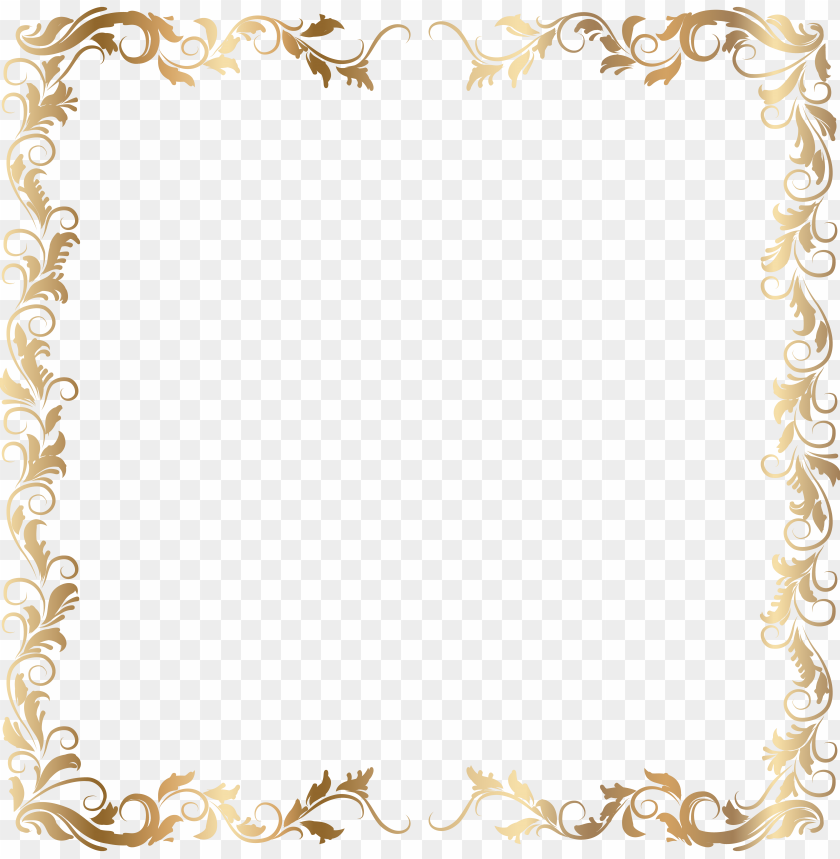 gold floral border png, border,floral,png,gold