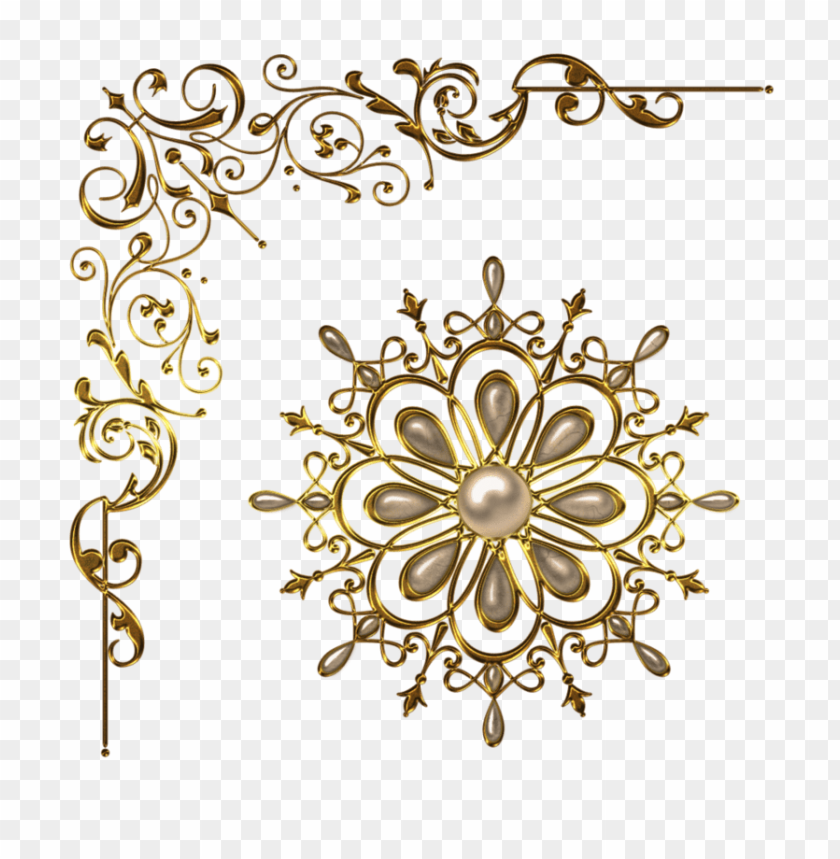 gold floral border png, border,floral,png,gold