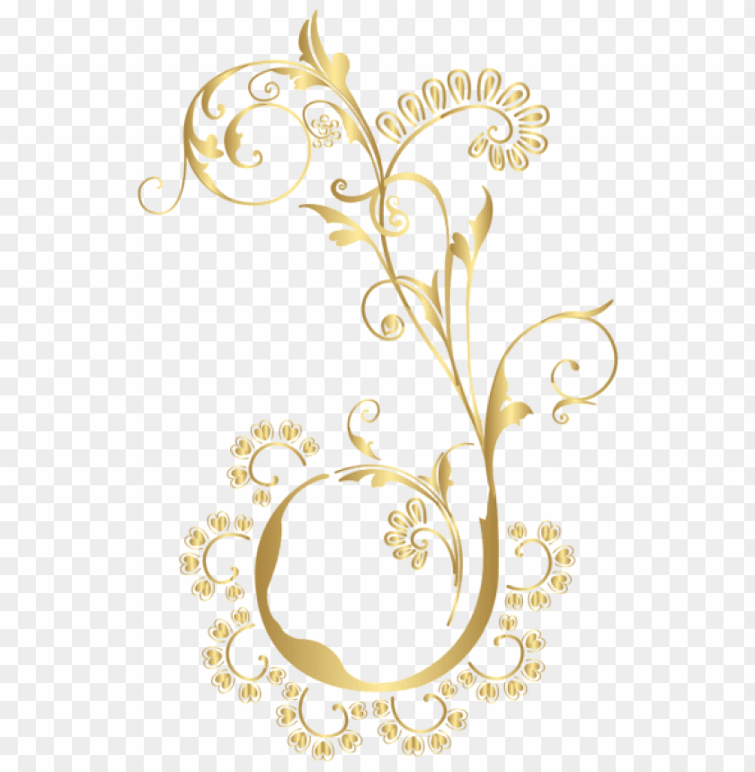 gold floral element