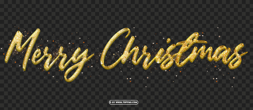 Gold Merry Christmas Luxury Elegant Design PNG Transparent Background