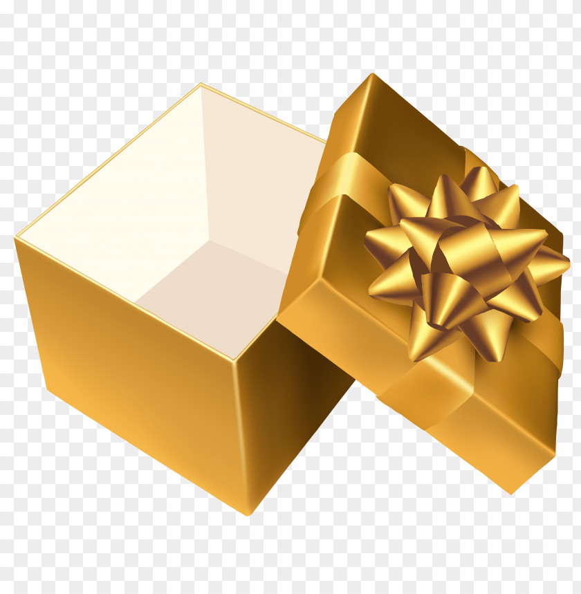 gift, gold, open