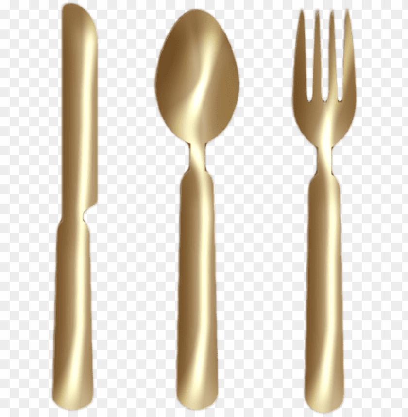 gold spoon and fork png, gold,png,spoon,golds