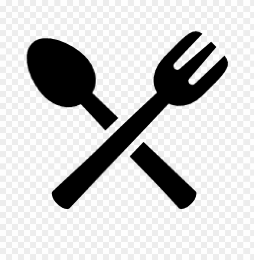 Gold Spoon And Fork PNG Transparent Background