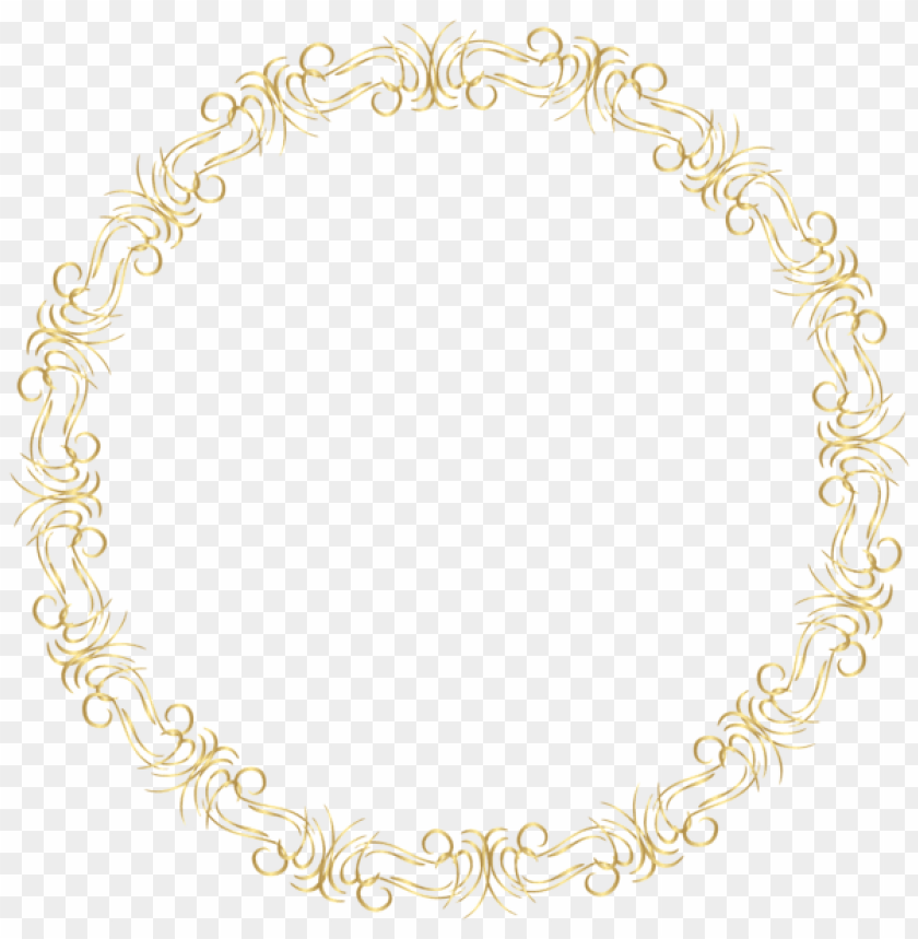 golden border frame round