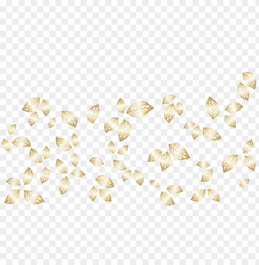 golden decorative leaves vector