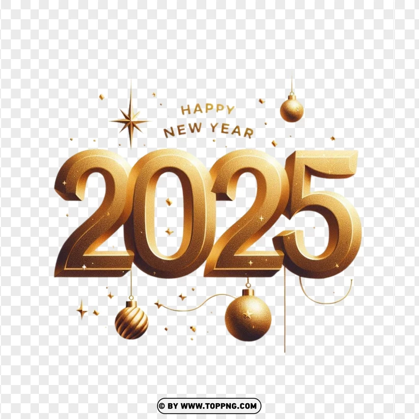 2025 ,New Year,Golden,3d, Number, Gold, Celebration