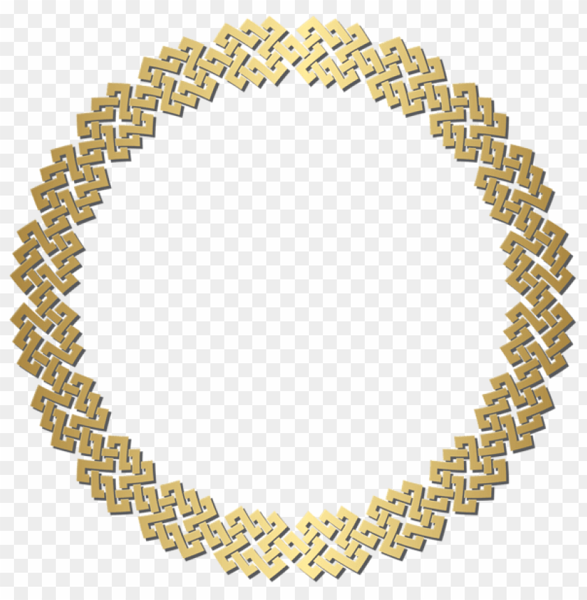 golden round border frame