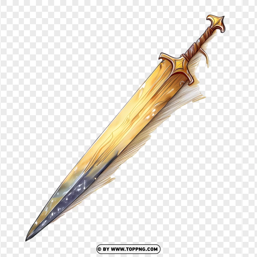 Golden Sword Png Image