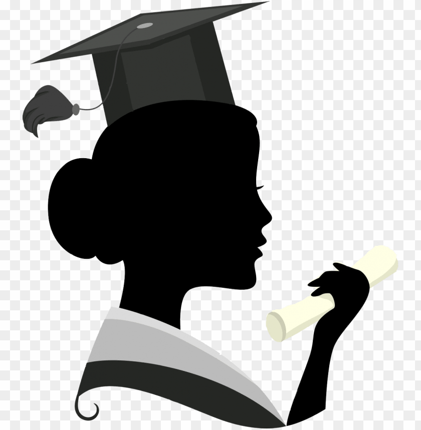 graduation, cap, diploma, silhouette, student, academic, education