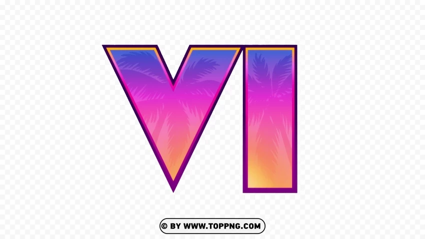 Grand Theft Auto Vi Logo Symbol Icon PNG Transparent Background