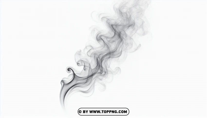 Gray Smoke Swirl On White PNG Transparent Background