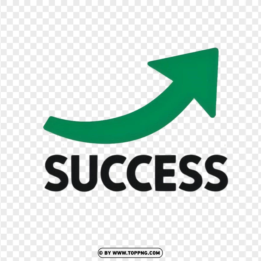 Green Arrow With Success PNG Transparent Background