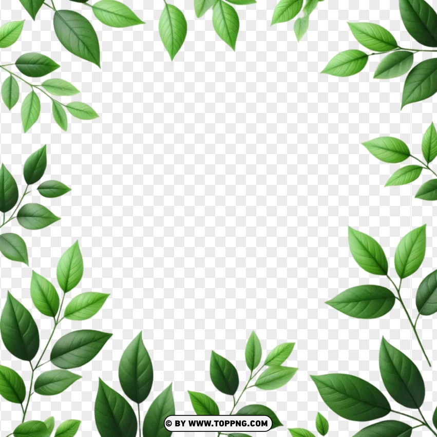 Leaf Vine , Border Leaf PNG , Decorative Leaf Image,Green , Fresh , Isolated , Leaf 