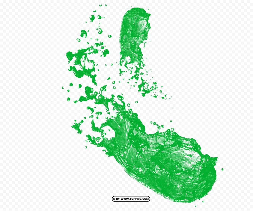 Green Liquid Splash Hd PNG Transparent Background