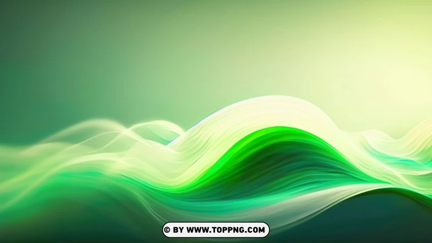 Green Wave Vector Illustration PNG Transparent Background