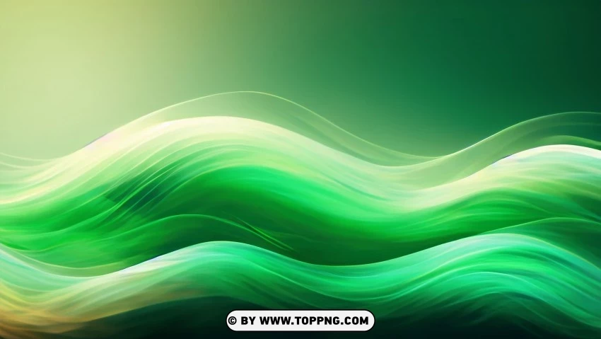 Green Wave Vector For Presentations PNG Transparent Background