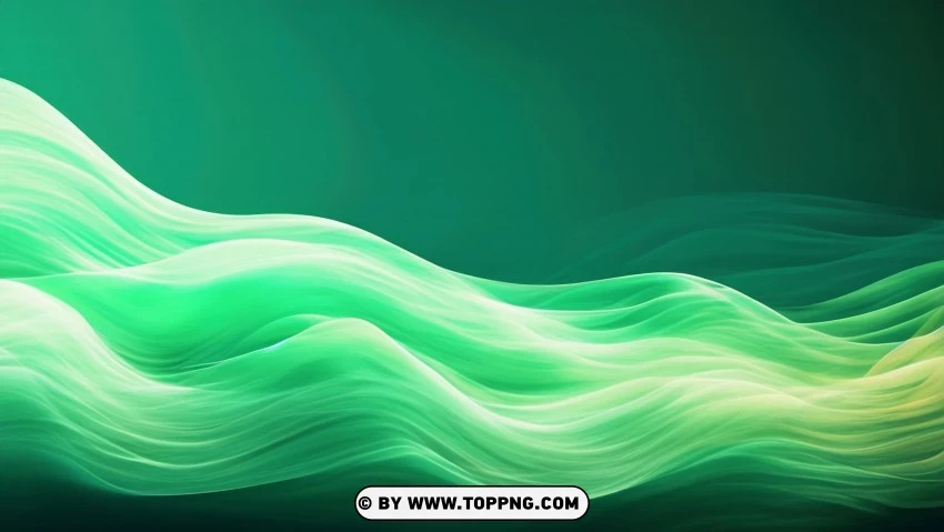 Green Wave Vector For Websites PNG Transparent Background