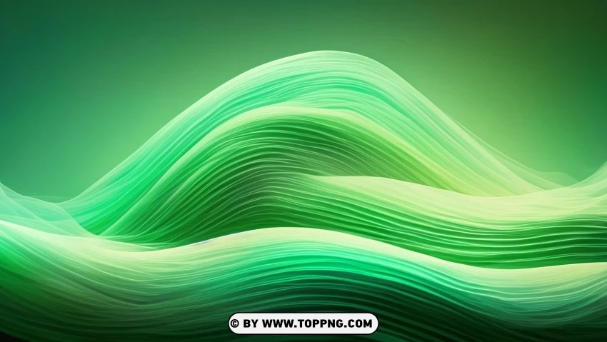 Green Wave Vector Template PNG Transparent Background