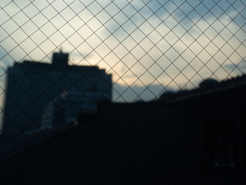 grid, buildings, city, dark, twilight