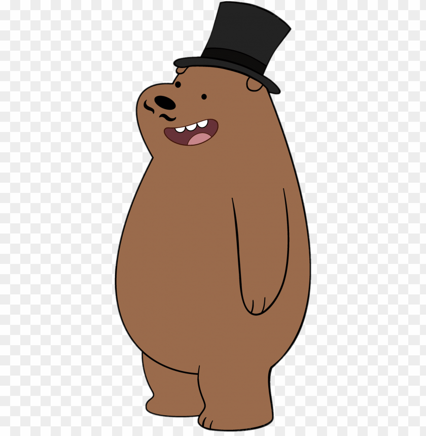 at the movies, cartoons, we bare bears, grizzly bear wearing high hat, 